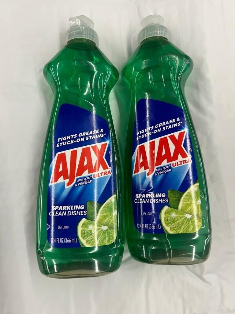 Ajax Ultra Liquid Dish Soap Vinegar + Lime 12.4fl Oz 2 Ct