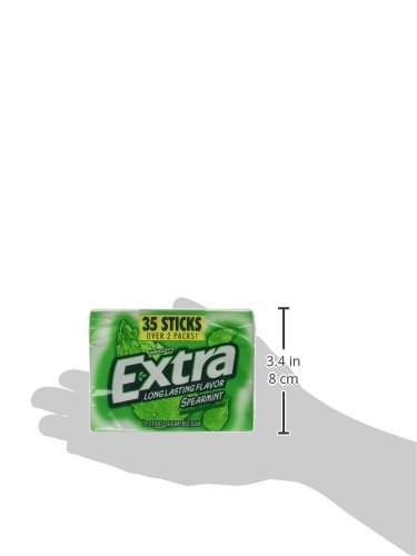 EXTRA Spearmint Sugarfree Gum  35 Stick  Pack of 6