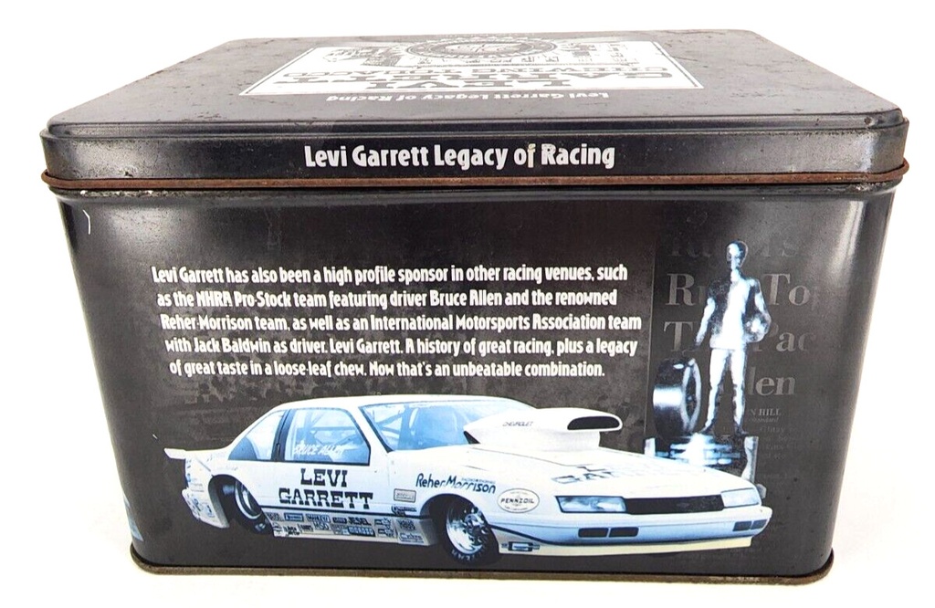 2001 Levi Garret Tobacco Tin  25h Anniversary Racing