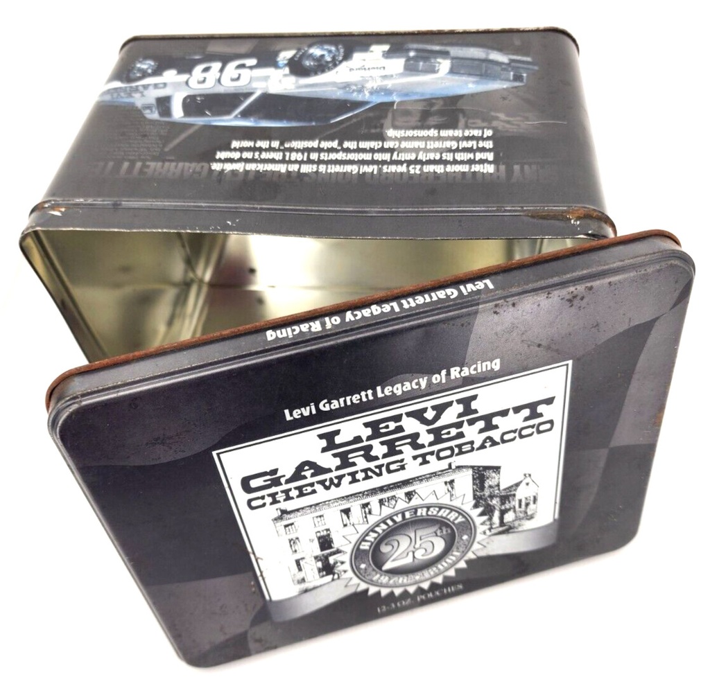 2001 Levi Garret Tobacco Tin  25h Anniversary Racing