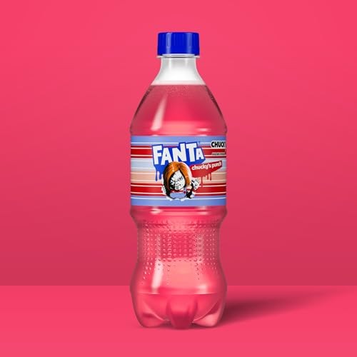Fanta, Fruit Punch Caffeine Free Soda Soft Drink, Chucky's Punch Halloween Edition, 20 Oz