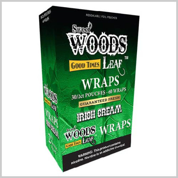 [842426148979] WOODS WRAP IRISH CREAM 30/2PK