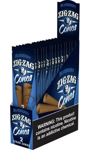 ZIGZAG CONES BLUEBERRY 15/2PK