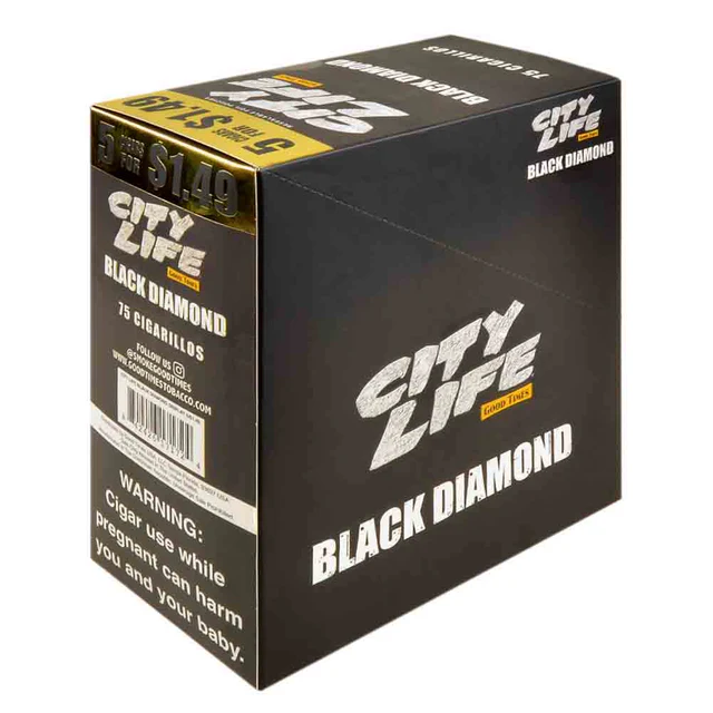 CITY LIFE BLACK DIAMOND $1.49 15/5PK