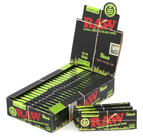 RAW BLACK ORGANIC 1 1/4 24CT