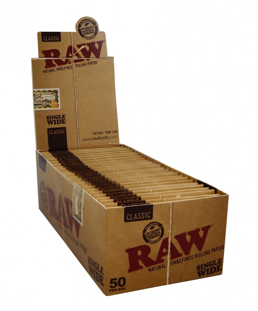 [716165173670] 50 Booklets X RAW Classic Sing Wide Rolling Paper - Full Box
