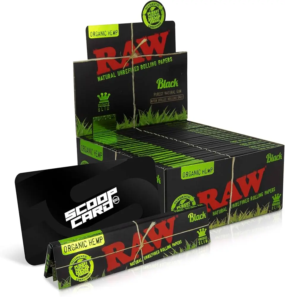 RAW BLACK ORGANIC KING SIZE SLIM 50CT