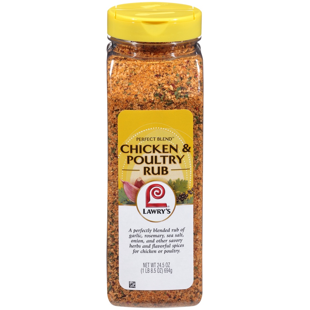 [021500222037] Lawry Chicken & Poultry Rub 24.5 oz.