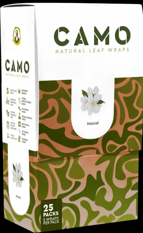 [810113750835] CAMO NATURAL LEAF WRAP 25/5CT