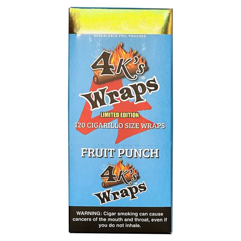 [842426180481] 4K WRAP 4/1.29 FRUIT PUNCH 30/4CT