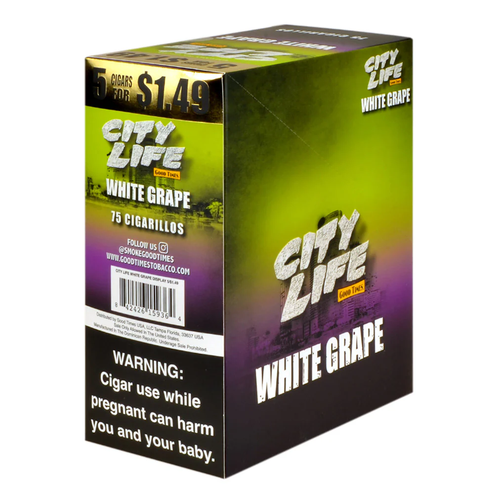 CITY LIFE WHITE GRAPE $1.49 15/5PK