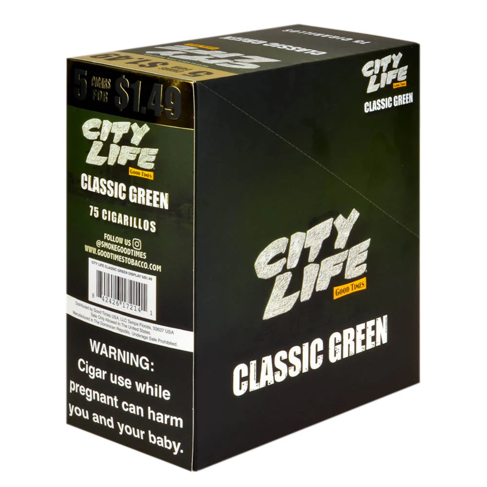 CITY LIFE GREEN SWEET $1.49 15/5PK