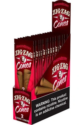 ZIG ZAG CONES DRAGONBERRY 15/2PK