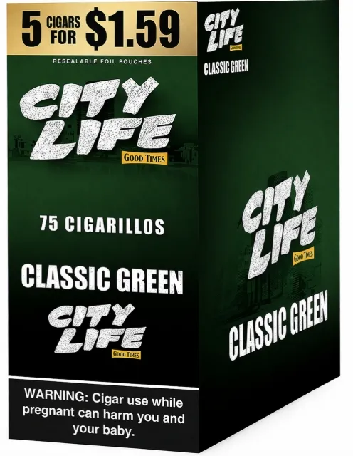 CITY LIFE $1.59 CLASSIC GREEN  15/5PK