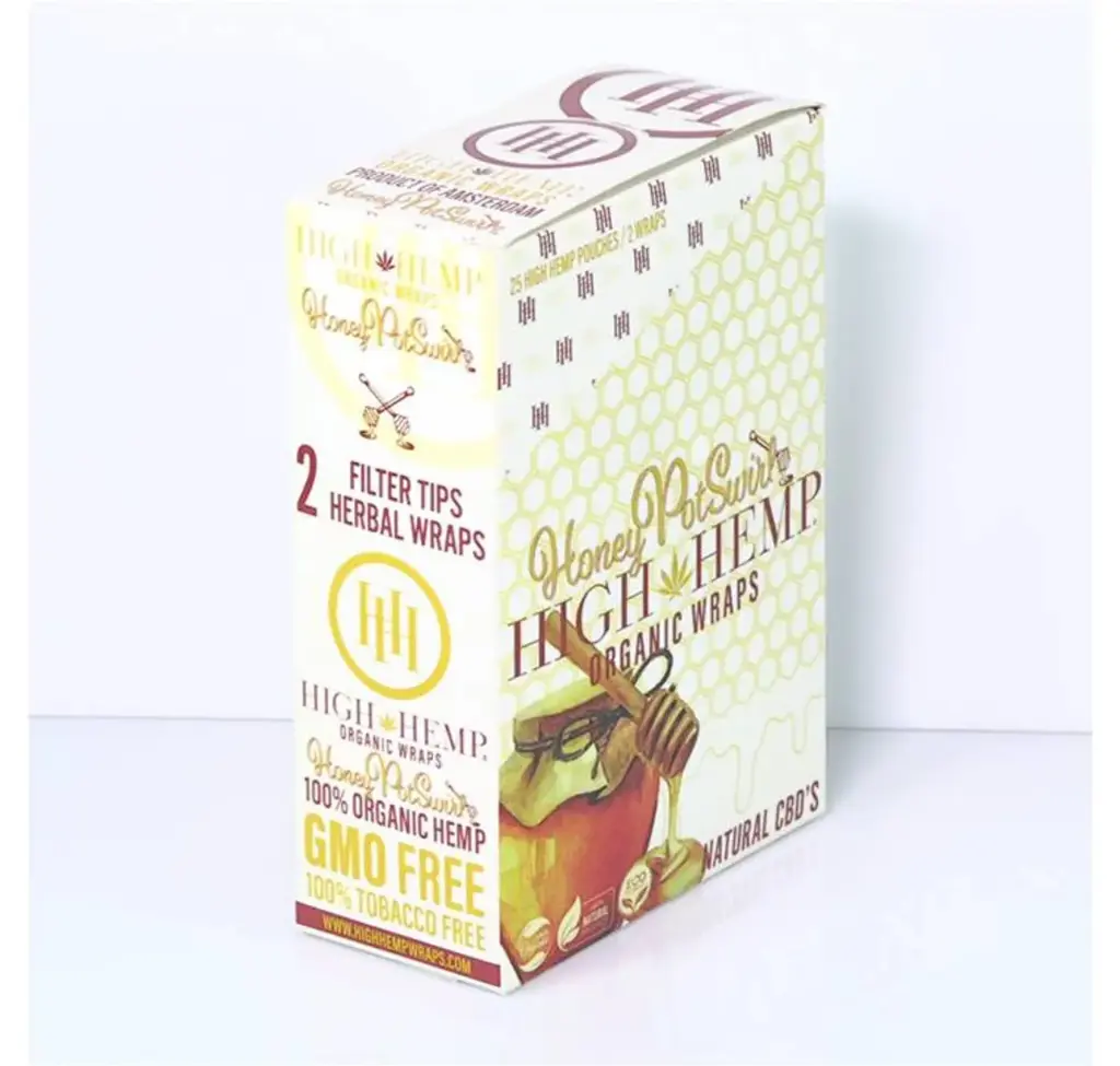 HIGH HEMP HONEY POT SWIRL WRAPS 25CT/2PK