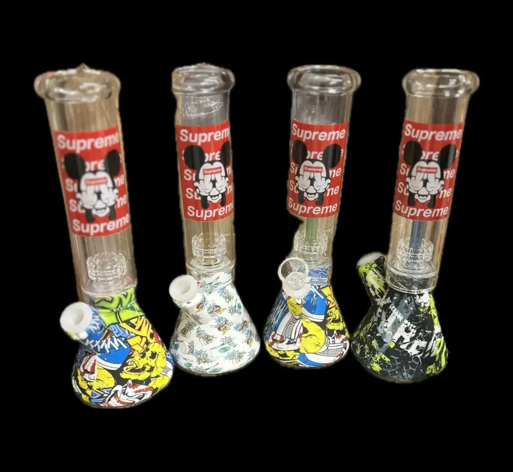 10" Supreme Silicone/Glass Water Pipe - Assorted Colors