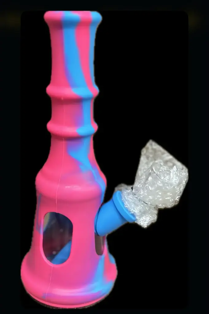 8"  Silicone/Glass Water Pipe - Assorted Colors