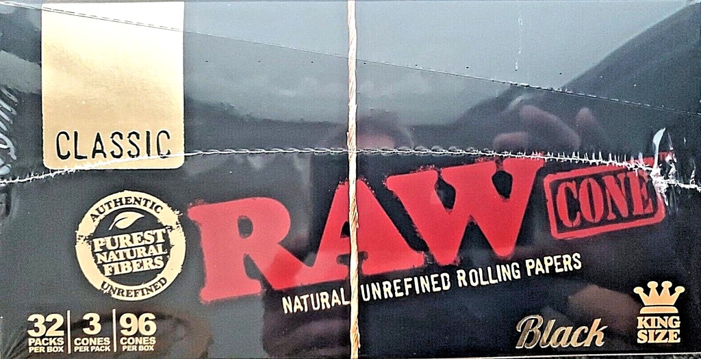 RAW Cones King Size Black 3/32CT