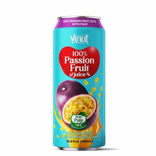 [47474] VINUT 100% JUICE -PASSION FRUIT- 16.57OZ/24CT