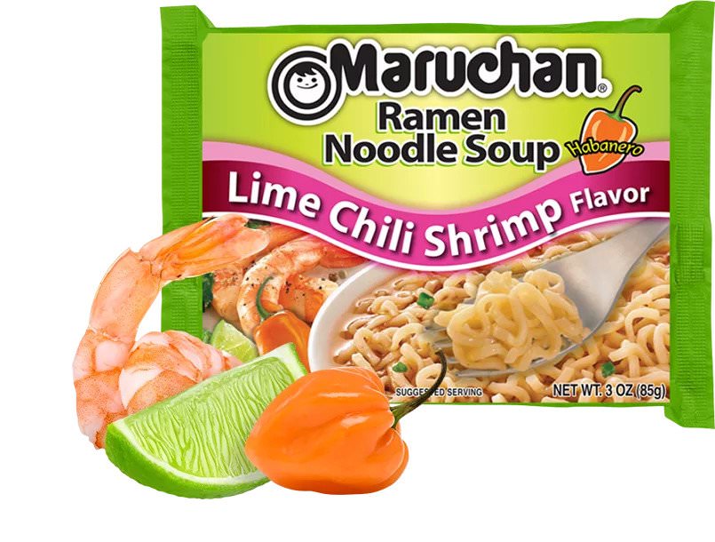 MARUCHAN NOODLE LIME CHILI SHRIMP 24CT