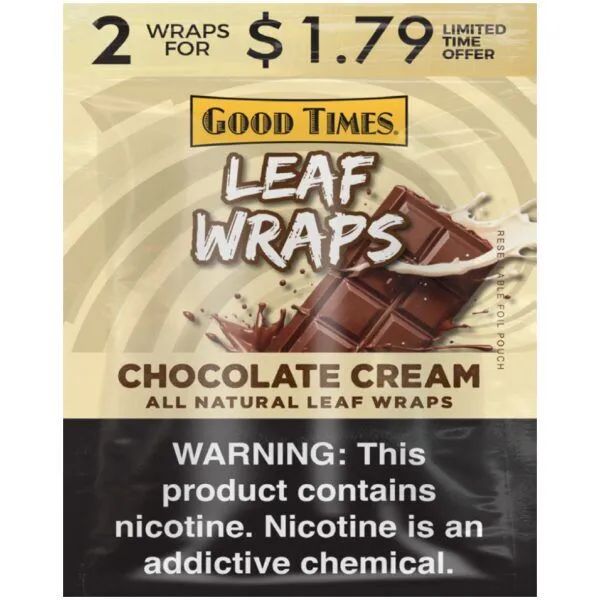 GOOD TIMES LEAF WRAPS CHOCOLATE CREAM 25/2CT
