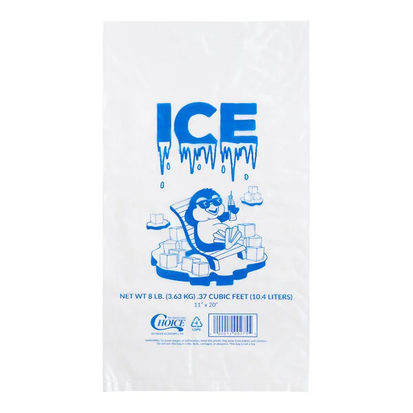 8lb Printed Ice Bags 1000ct