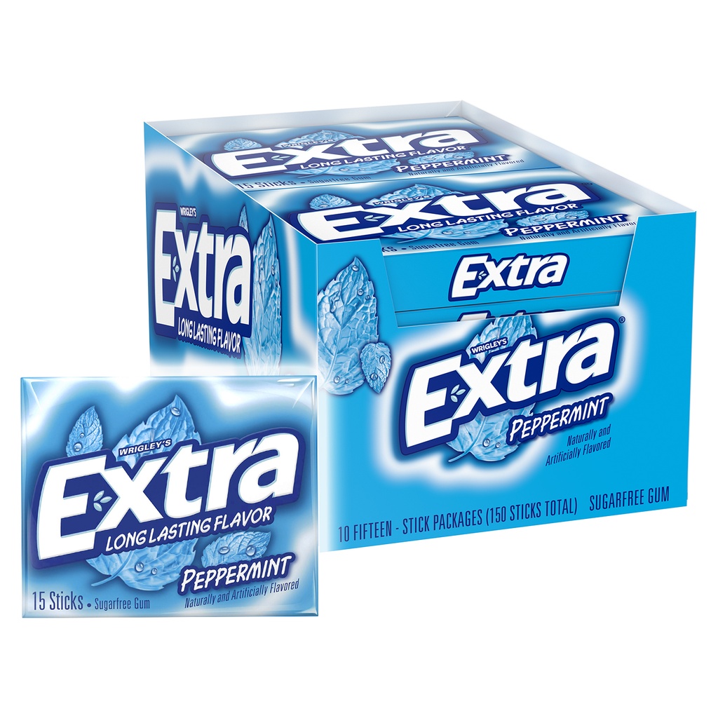 Extra Peppermint Sugar Free Gum 10/15pk