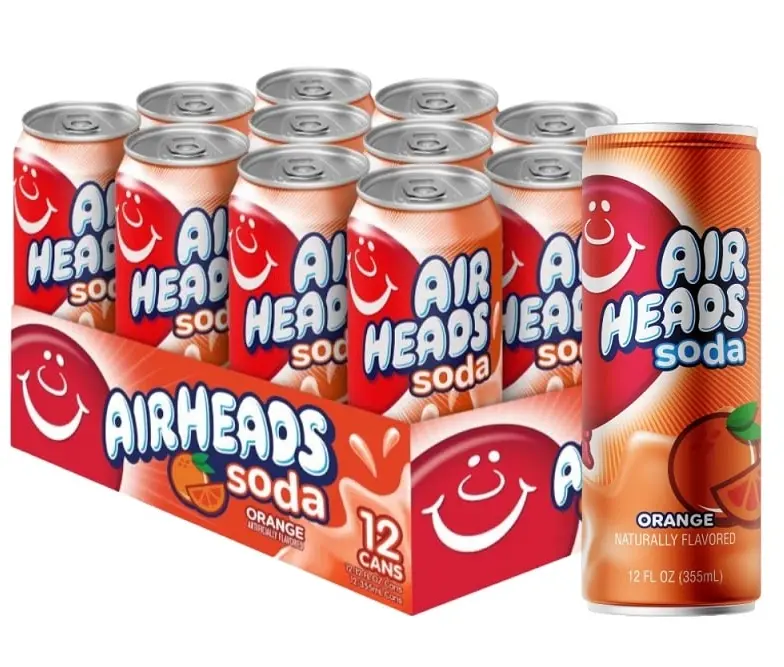 [860013906207]  Airheads Soda 12OZ 12/Case Orange