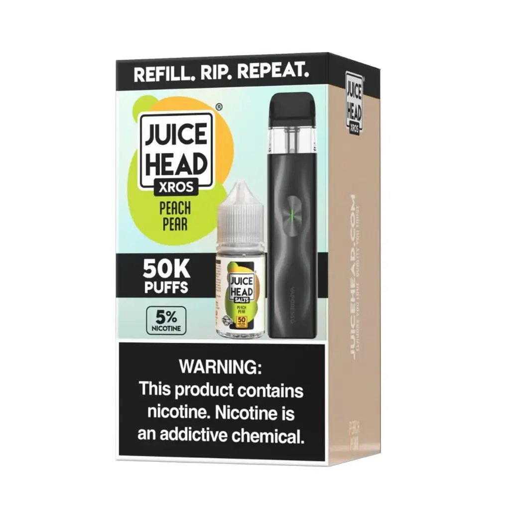 JUICE HEAD X VAPORESSO - XROS 4 Mini - Peach Pear 50mg/30mL
