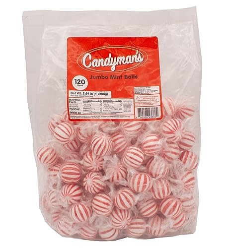 CANDYMAN BALLS MINT RED 120CT