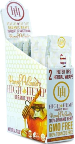  HIGH HEMP HONEY POT SWIRL WRAPS 25CT/2PK 