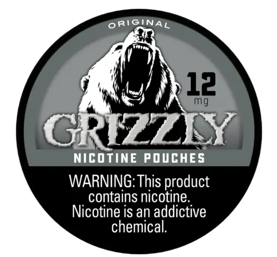 GRIZZLY NIC PCH 12MG ORIG 5CT