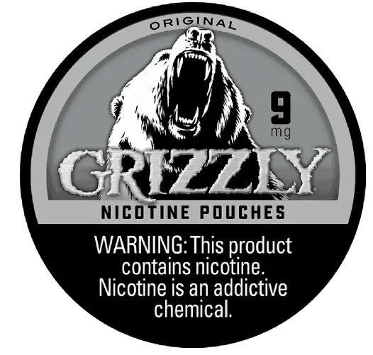 GRIZZLY NIC PCH 9MG ORIG 5CT