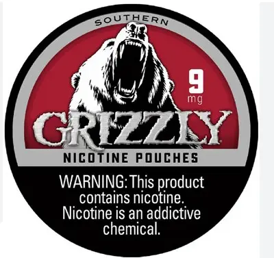 GRIZZLY NIC PCH 9MG STHRN 5CT