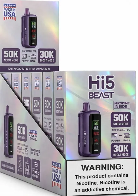 [987359855508] 2-Hi5 BEAST KIT DRAGON STRAWNANA 6CT