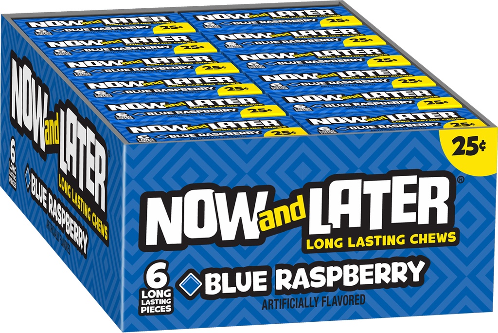 [093922521043] NOW AND LATER BLUE RASPBERRY 24CT
