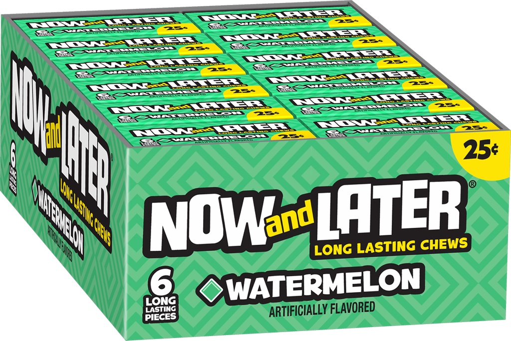 [093922521005] NOW AND LATER WATERMELON 24CT/.93OZ