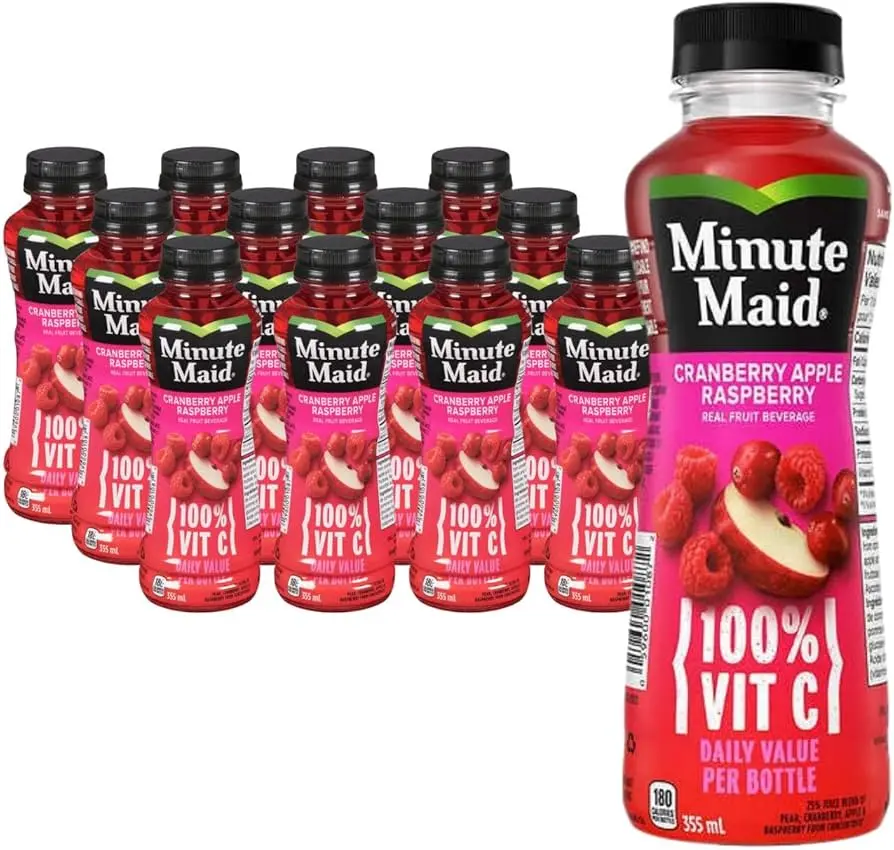 [25000052224]  MINUTE MAID JUICE 12OZ/24CT APPLE RASPBERRY