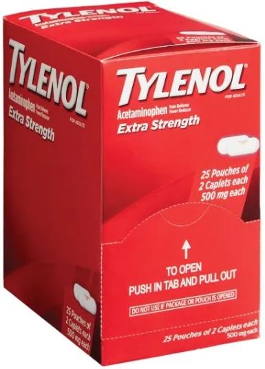 [815556020361] TYLENOL EXTRA STRENGTH 25CT