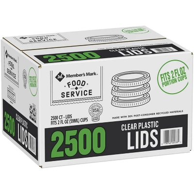 [0787420443300] Plastic Portion Lids 2 oz., 2500 ct.