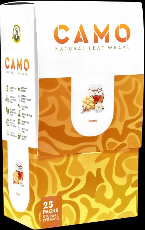 [850030268402] CAMO HONEY LEAF WRAP 25/5CT