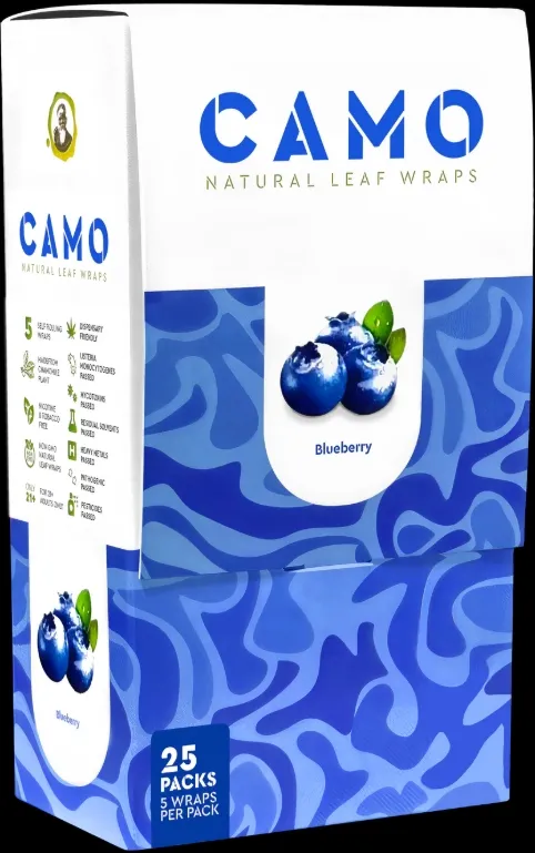 [810113752426] CAMO BLUEBERRY LEAF WRAP 25/5CT 