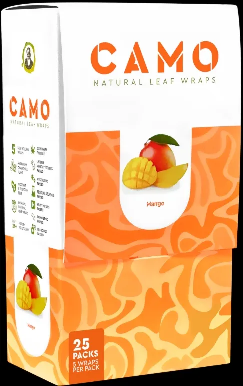 [810113752402] CAMO MANGO LEAF WRAP 25/5CT