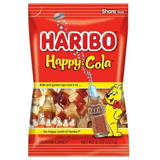[00042238323988] Haribo Gummy Bag Fizzy Cola 12ct, 5 oz