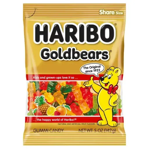 [00042238302402] Haribo Gummy Bag Goldbear 12ct, 4 oz