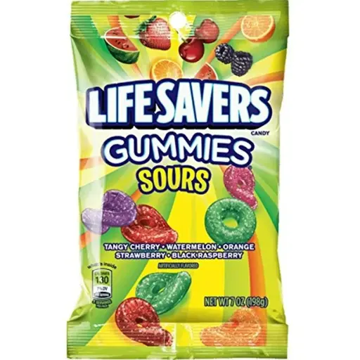 [10019000170498] Lifesavers Gummies Hook Bag Sours 7 oz, 12 ct.