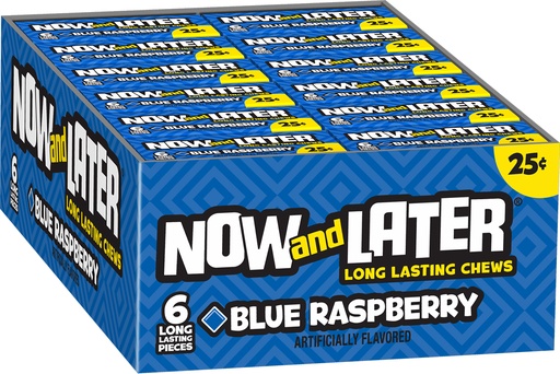 [093922521043] NOW AND LATER BLUE RASPBERRY 24CT