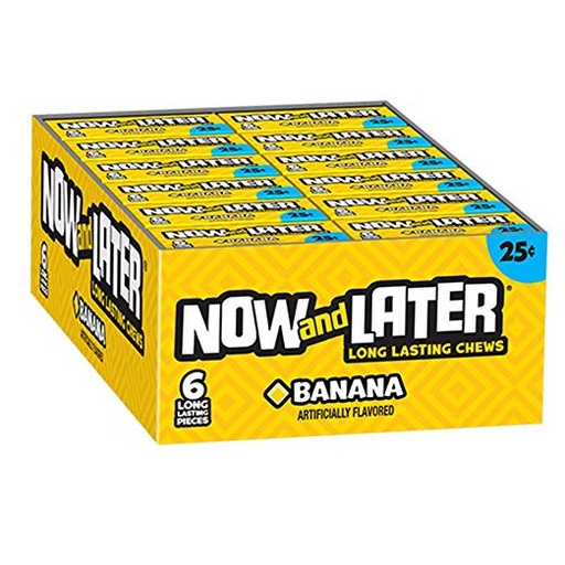 [041420518973] NOW AND LATER CHEWY BANANA 24CT