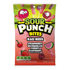 [10041364187089] Sour Punch Rad Red Bites 5 oz, 12 ct.