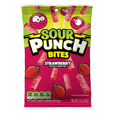 [10041364180158] Sour Punch Strawberry Bites 5 oz, 12 ct.